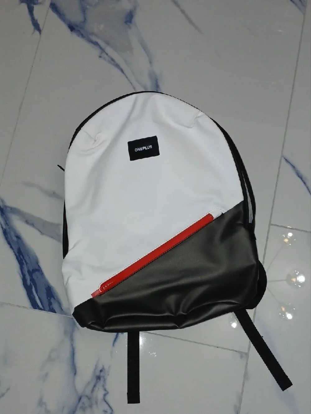OnePlus White, Black & Red Men's Backpack